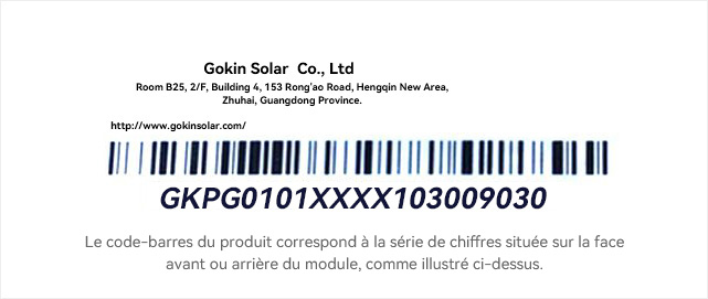V&eacute;rification d'authenticit&eacute; des modules solaires Gokin Solar